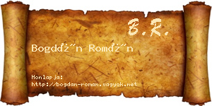 Bogdán Román névjegykártya